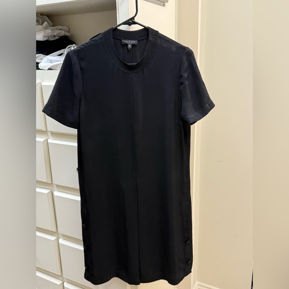 rag & bone Black Short Sleeve Dress